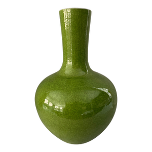 Large Chinese Gourd Form Glazed Porcelain Vase