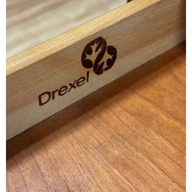 Vintage Drexel Furniture Solid Wood Side Table For Sale - Image 13 of 13