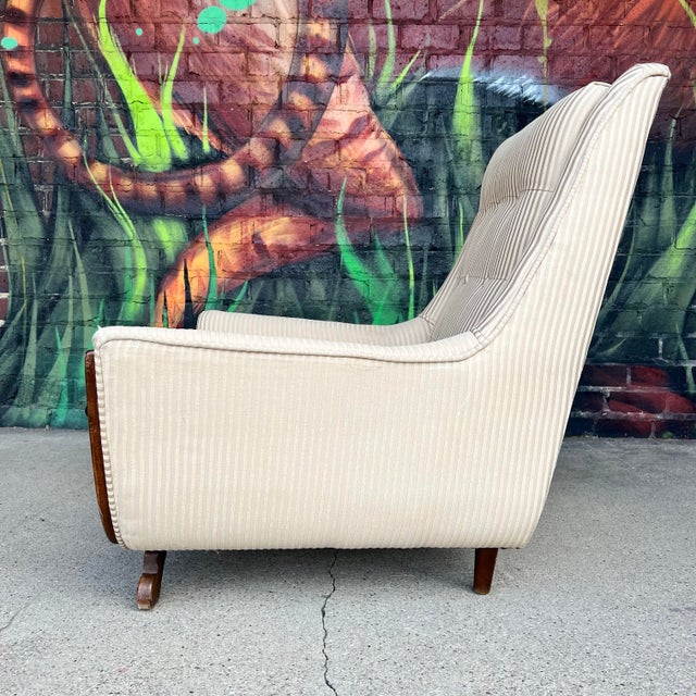 Mid-Century Modern High Back Lounge Chair in the Style of Adrian Pearsall For Sale - Image 3 of 12
