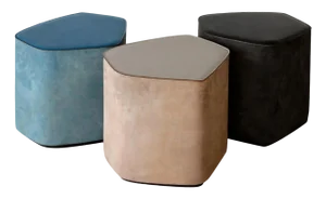 Leather Stools by Nestor Perkal, Set of 3