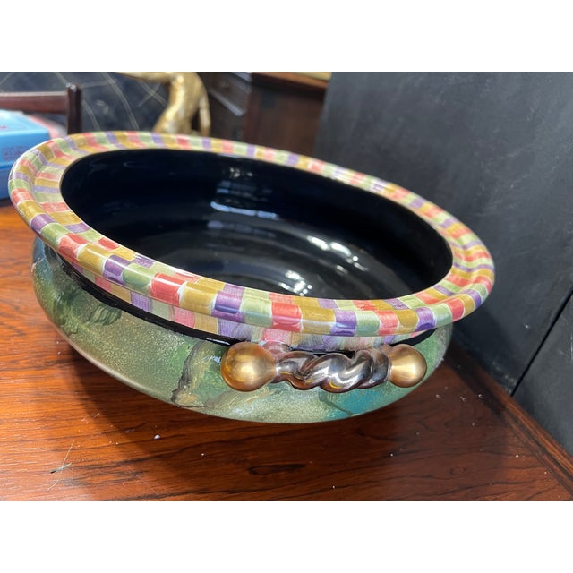 Late 20th Century 1998 MacKenzie Childs Large Covered Serving Bowl Tureen For Sale - Image 5 of 17