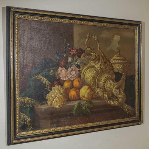 Still Life, Oil on Canvas, 1900s, Framed For Sale - Image 3 of 5