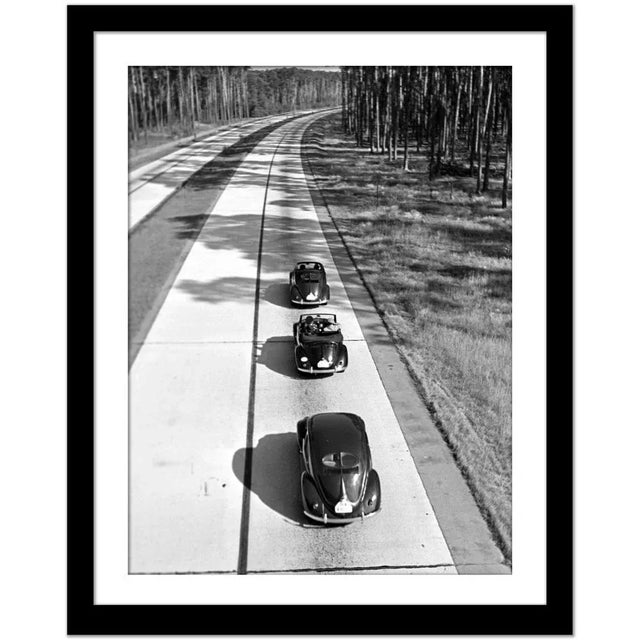 3 Volkswagen Beetle on Street, Germany 1938, Printed Later 1938/2021 For Sale - Image 4 of 5