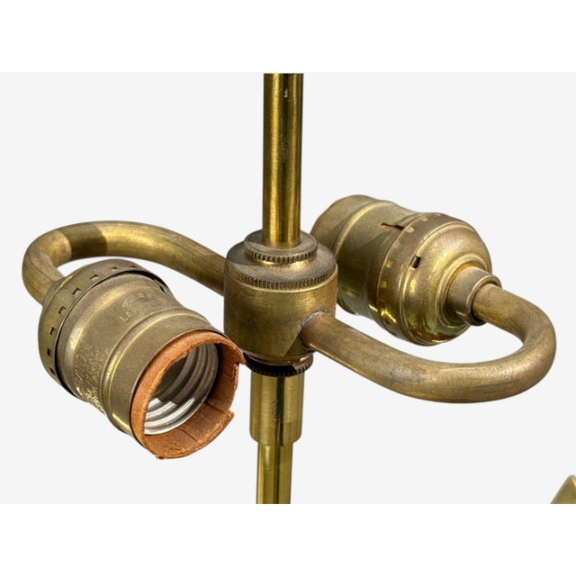 Maison Jansen Style, Arrow Motif Table Lamps, Bronze, France, 1970s For Sale - Image 11 of 11