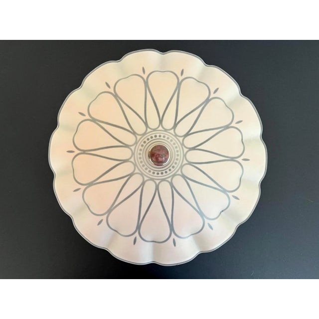 Moe Light 1940s Deco Pink Sunburst Flush Light For Sale - Image 4 of 17