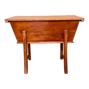 Antique Pine Dough Proofing Box / Table With Brass Hardware From England - Circa 1890