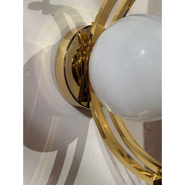 Pair of Murano Ball Sconces For Sale - Image 4 of 7