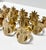 Late 20th Century Vintage Hollywood Regency Solid Brass Pineapple Napkin Rings – Set of 12 For Sale - Image 5 of 12