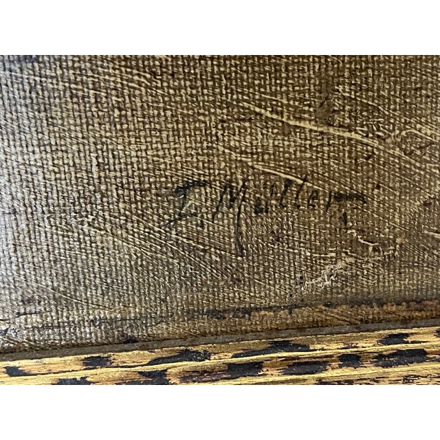 19 Th C German Still Life on Canvas in Gilded Frame For Sale - Image 11 of 16