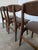 Vintage Wooden Dining Chairs with Brown Leather Seats, 1970s, Set of 3 For Sale - Image 16 of 18