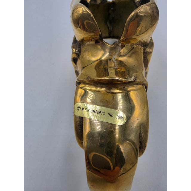 Metal Late 20th Century Brass Elephant Tape Dispenser For Sale - Image 7 of 12