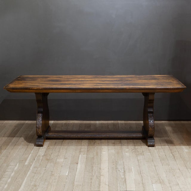 19th C. Trestle Dining Table c.1880-1900 For Sale - Image 4 of 11