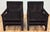 Mid 20th Century Newly Upholstered Luxe Chocolate Brown Pinstripe Velvet Parsons Chairs, a Pair For Sale - Image 5 of 13