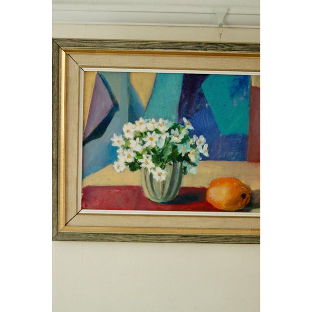 Hugo Olsson, Still Life, 1970s, Oil on Canvas, Framed For Sale - Image 4 of 11