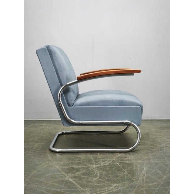 Blue Bauhaus Cantilever Chair from Kovona, 1930s For Sale - Image 8 of 13