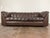 Brown Vintage 1980's Brown Leather Sofa For Sale - Image 8 of 8