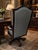 Traditional Traditional High-Back Gray Leather Executive Swivel Office Chair For Sale - Image 3 of 3