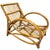 1950s Restored MCM Rattan Double-Strand Half Moon Arm Lounge Chair For Sale - Image 5 of 10
