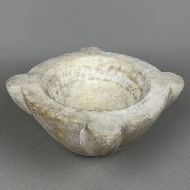 Antique White Marble Mortar, 1800s For Sale - Image 11 of 11