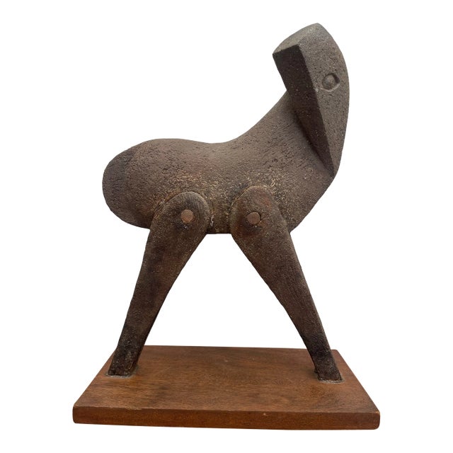 Abstract Pottery Horse Sculpture by Margot Kempe 1960 For Sale