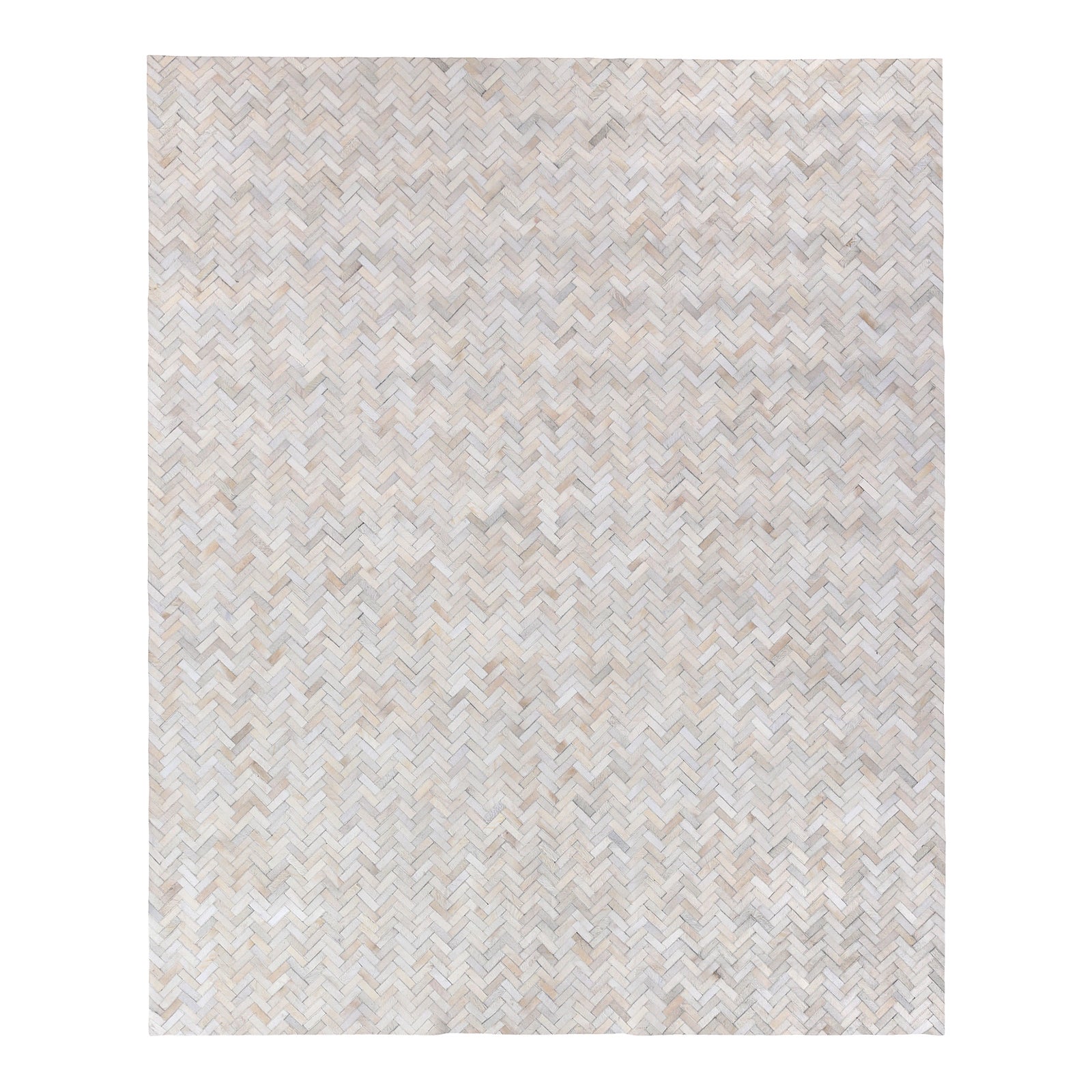 Exquisite Rugs Willoughby Patchwork Leather Ivory - 8'x11' | Chairish