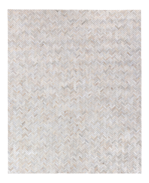 Exquisite Rugs Willoughby Patchwork Leather Ivory - 8'x11'