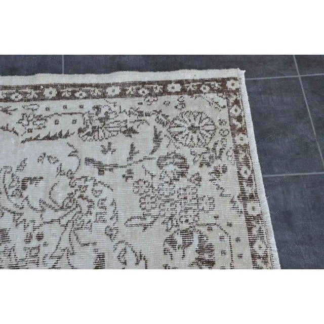 1960s Oushak Handmade Area Carpet For Sale - Image 10 of 11