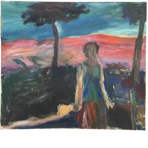 1960s Expressionism Oil Painting on Canvas