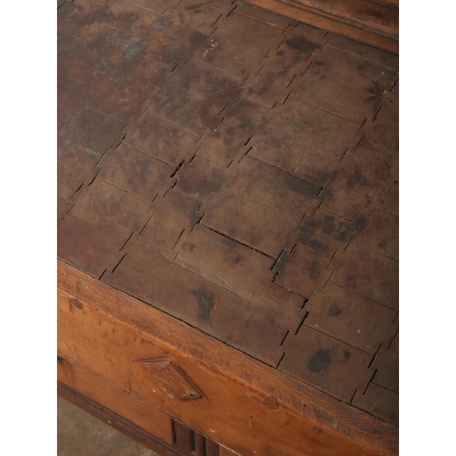 Early 20th Century French Butcher’s Block Table With Bull’s Head Mount For Sale - Image 4 of 8