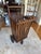 Brown Antique Slat Wood Grocery Shopping Cart Wheeled Basket For Sale - Image 8 of 9