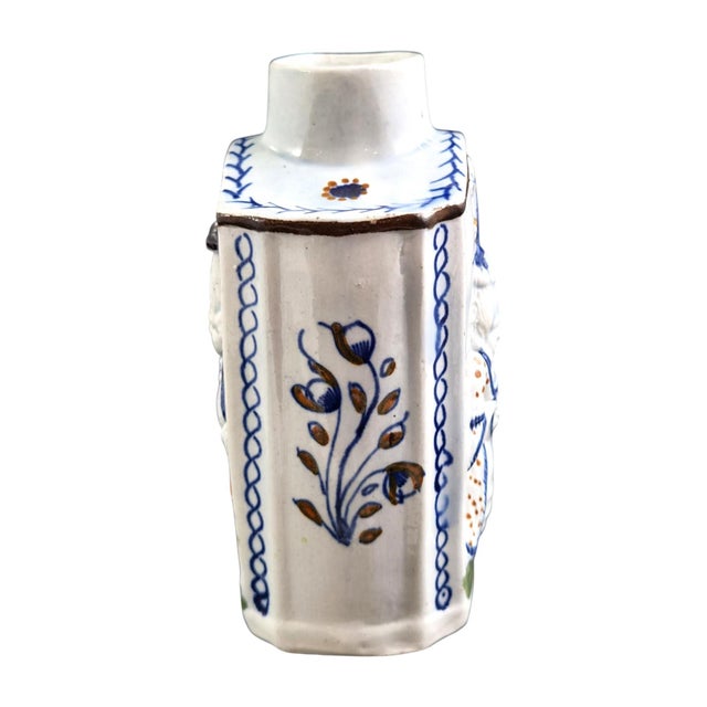 A rare georgian scottish pearlware tea canister by george gordon's pottery at morison's haven, prestonpans, circa 1790....
