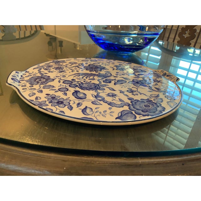 Villeroy & Boch Blue and White Cake Plate/Serving Platter Chairish