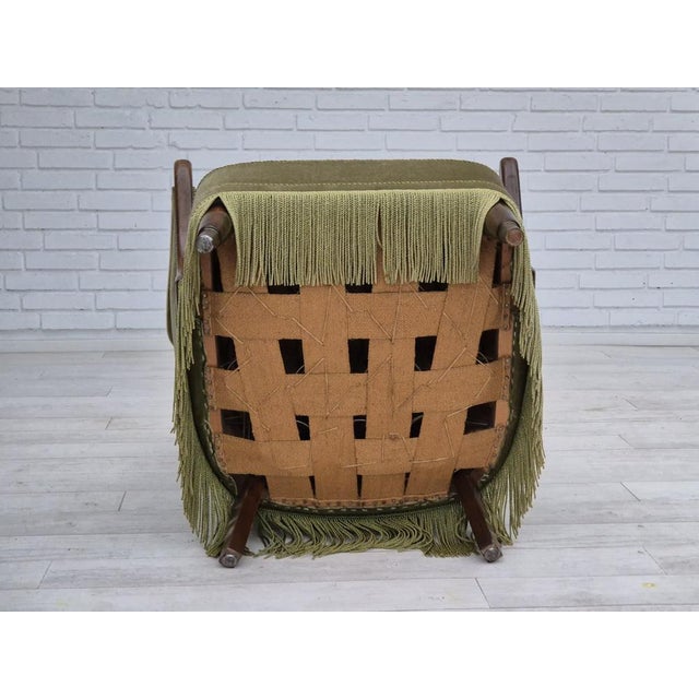 Scandinavian Armchair in Velour with Beech Wood Legs, 1960s For Sale - Image 17 of 18