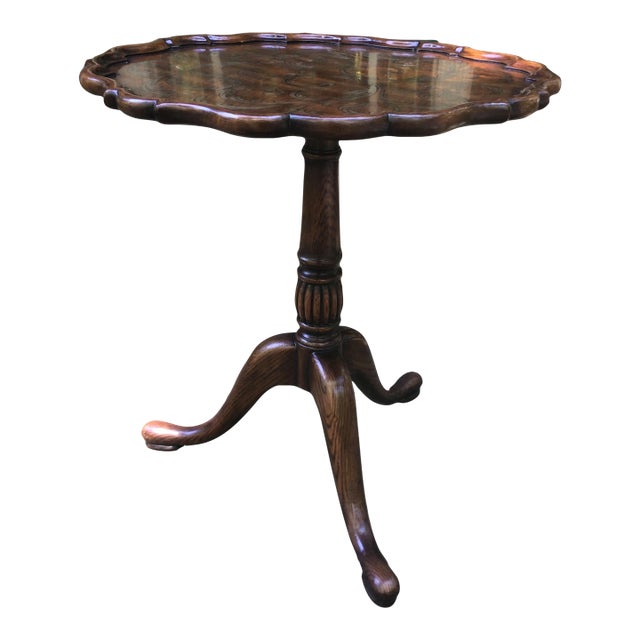 Theodore Alexander Piecrust Top Side Table For Sale