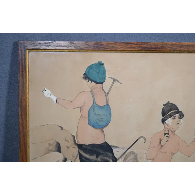 French School of the 20th Century “The Mountaineers’ Picnic” For Sale - Image 6 of 10