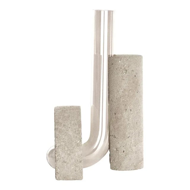 Grey-Smoked Vase by Coki Barbieri For Sale - Image 4 of 7