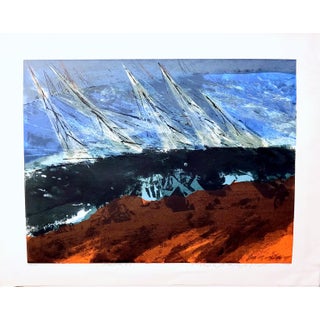 Howard Bradford 1974 "Red Rock #4" Limited Edition Serigraph For Sale
