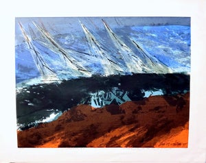 Howard Bradford 1974 "Red Rock #4" Limited Edition Serigraph