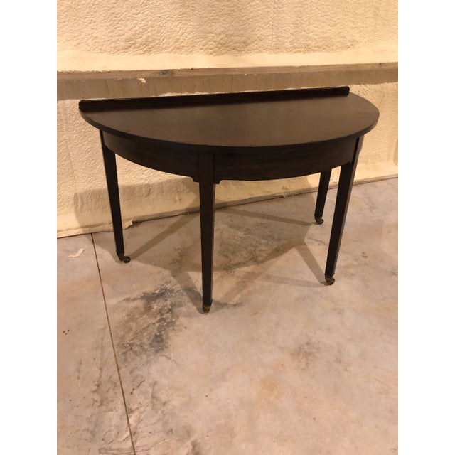 Late 18th Century Georgian Mahogany Demilune For Sale - Image 9 of 9
