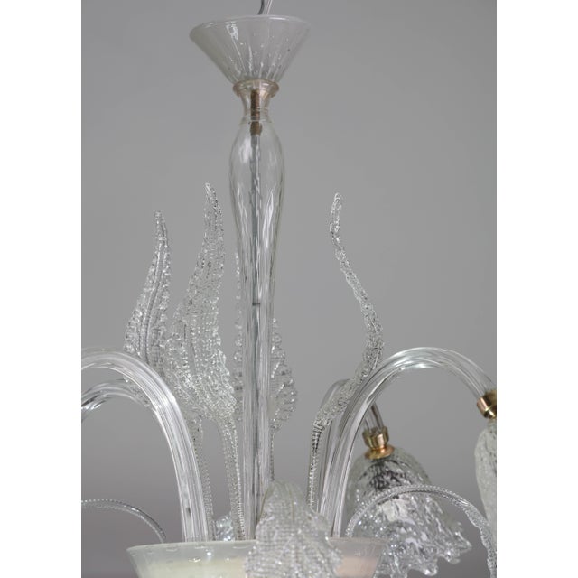 1940s Italian Art Deco Chandelier by Barovier & Toso "Bubble" Murano Glass For Sale - Image 17 of 17