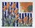 Contemporary Expressionist Floral Blue Stripe Painting For Sale In Seattle - Image 6 of 7