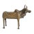 Vintage brass tribal Brahma cow from India. Stunning intricate details and rich patina.