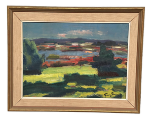 Frans Lundberg, Landscape, 1960s, Oil Painting on Canvas, Framed