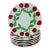 1970s Richard Ginori Cherries Pattern Bread and Butter Plates Italy - Set of 6 For Sale