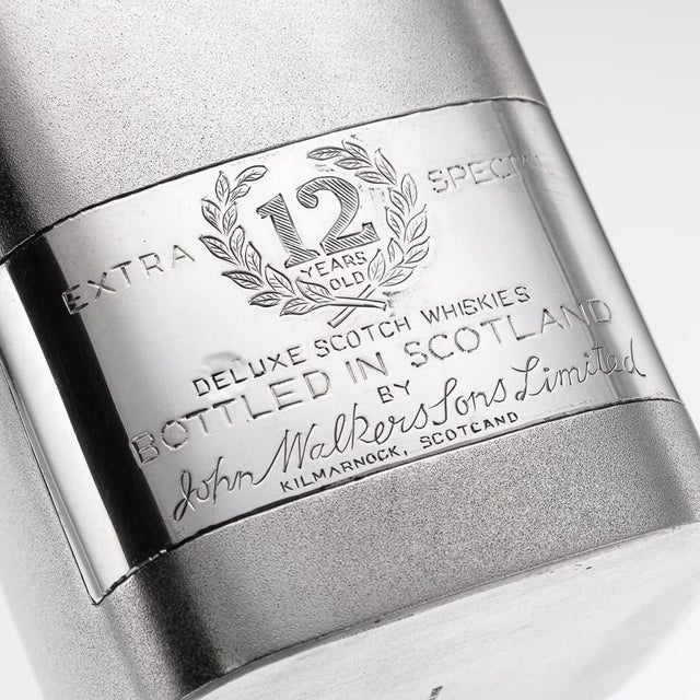 Large Novelty Silver Johnnie Walker Whisky Bottle, 1940s For Sale - Image 15 of 18