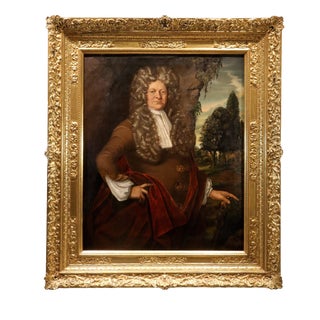 Jonathan Richardson, Portrait of Hans Sloane, 1740, Oil on Canvas, Framed For Sale