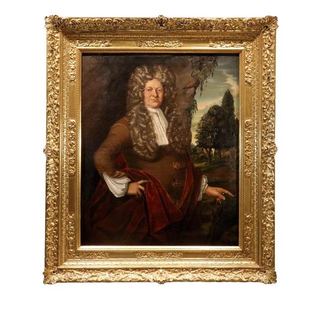 Jonathan Richardson, Portrait of Hans Sloane, 1740, Oil on Canvas, Framed For Sale