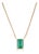 Minimalist Octagon-Cut Solitaire Emerald Necklace in 18k Yellow Gold For Sale