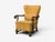 Scandinavian Modern, Lounge Chair, Carved Wood, Fabric, Denmark, 1960s For Sale - Image 4 of 12