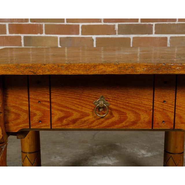 English 1880s Pine Coffee Table with Lotiform Style Legs and Single Drawer For Sale - Image 12 of 12